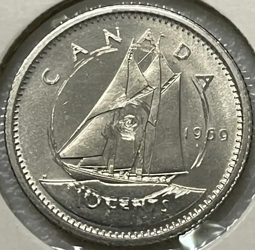 1959-Canadian-Dime-Error?-Circular-Mark.